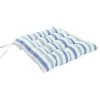 BRICOMARTEAU Coussin De Chaise DKD Home Decor Rayures Blanc Bleu Ciel (40 X 40 X 7 Cm)
