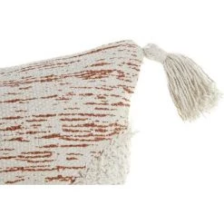 BRICOMARTEAU Coussin DKD Home Decor Beige Orange Polyester Coton Aluminium Frange (45 X 10 X 45 Cm) -France Coussin et housse de coussin Soldes Boutique 65935517 4