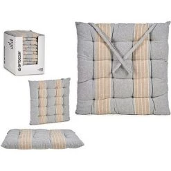 BRICOMARTEAU Coussin De Chaise Gris (40 X 6 X 40 Cm)