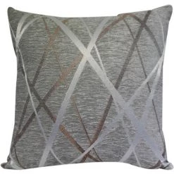 ECHOO Housses De Coussin Ligne De Crème Glacée Au Chocolat Taie D'Oreiller Carrée Décorative Taie D'Oreiller De Luxe Pour Canapé Salon Canapé Lit Avec Fermeture à Glissière Invisible 45cm X 45cm 18x18 Pouces 2 Pièces Gris Clair