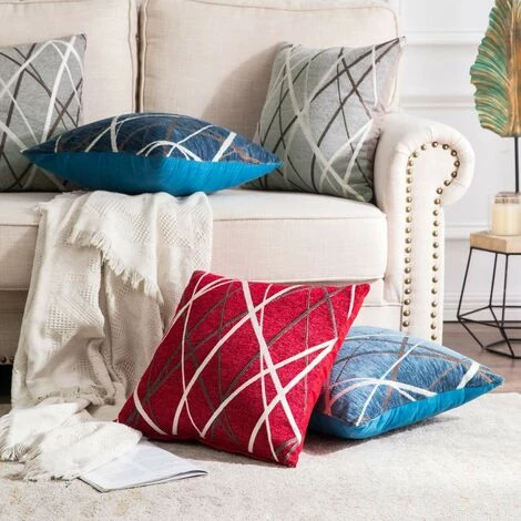 ECHOO Housses De Coussin Ligne De Crème Glacée Au Chocolat Taie D'Oreiller Carrée Décorative Taie D'Oreiller De Luxe Pour Canapé Salon Canapé Lit Avec Fermeture à Glissière Invisible 45cm X 45cm 18x18 Pouces 2 Pièces Gris Clair 5 ECHOO Housses De Coussin Ligne De Crème Glacée Au Chocolat Taie D'Oreiller Carrée Décorative Taie D'Oreiller De Luxe Pour Canapé Salon Canapé Lit Avec Fermeture à Glissière Invisible 45cm X 45cm 18x18 Pouces 2 Pièces Gris Clair – Image 5