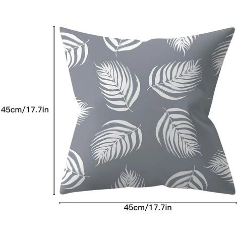 ECHOO Housse De Coussin 45 X 45 Cm Lot De 4 Taies D'oreiller Pour La Maison Coussin De Lecture Mobilier De Jardin Coussin D'extérieur Adapté Pour Banc Canapé Décoration De Salon (gris) 2 ECHOO Housse De Coussin 45 X 45 Cm Lot De 4 Taies D'oreiller Pour La Maison Coussin De Lecture Mobilier De Jardin Coussin D'extérieur Adapté Pour Banc Canapé Décoration De Salon (gris) – Image 2