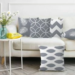 ECHOO Housse De Coussin 45 X 45 Cm Lot De 4 Taies D'oreiller Pour La Maison Coussin De Lecture Mobilier De Jardin Coussin D'extérieur Adapté Pour Banc Canapé Décoration De Salon (gris) 8 ECHOO Housse De Coussin 45 X 45 Cm Lot De 4 Taies D'oreiller Pour La Maison Coussin De Lecture Mobilier De Jardin Coussin D'extérieur Adapté Pour Banc Canapé Décoration De Salon (gris) -France Coussin et housse de coussin Soldes Boutique 65957447 4