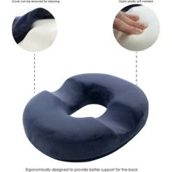 Cisea Coussin Donut - Coussin Anneau Donut - Soutien Dorsal - Oreiller Compensé - Coussin Anti-douleur Coccyx - Hémorroïdes - Grossesse - Oreiller De Maternité Sciatique -France Coussin et housse de coussin Soldes Boutique 65972961 3