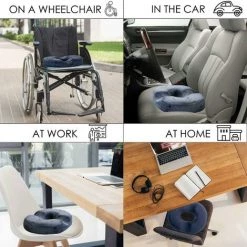 Cisea Coussin Donut - Coussin Anneau Donut - Soutien Dorsal - Oreiller Compensé - Coussin Anti-douleur Coccyx - Hémorroïdes - Grossesse - Oreiller De Maternité Sciatique -France Coussin et housse de coussin Soldes Boutique 65972961 4