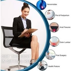 Cisea Coussin De Coccyx Pour Hémorroïdes Donut Pillow - Oreiller Orthopédique De Soulagement De La Douleur Pour La Grossesse, Le Coccyx, Les Plaies De Lit, Le Post-natal, La Sciatique, Noir -France Coussin et housse de coussin Soldes Boutique 65973049 3