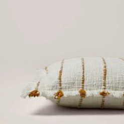 Housse De Coussin 40x40 Cm MADURA - Ivoire Et Ocre - TAHA - Ivoire Et Ocre -France Coussin et housse de coussin Soldes Boutique 66078943 3