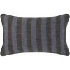 Housse De Coussin 28x47 Cm MADURA - Indigo Et Noir - TANGUY - Indigo Et Noir