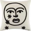 Housse De Coussin 40x40 Cm MADURA - Ivoire Et Noir - MOON - Ivoire Et Noir
