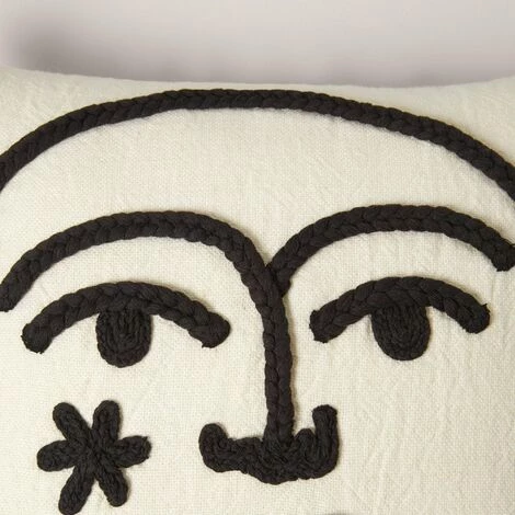 Housse De Coussin 40x40 Cm MADURA - Ivoire Et Noir - MOON - Ivoire Et Noir 4 Housse De Coussin 40x40 Cm MADURA - Ivoire Et Noir - MOON - Ivoire Et Noir – Image 4