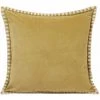 Housse De Coussin 40x40 Cm MADURA - Jaune Indien Et Naturel - ANJALI - Jaune Indien Et Naturel