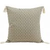 Housse De Coussin 40x40 Cm MADURA - Ecru Et Gris Graphite - SANJAY - Ecru Et Gris Graphite