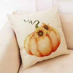 BF Housse De Coussin Citrouille, Taie De Coussin D'automne Automne 18 X 18 Pouces Récolte Décoration De La Maison Taie D'oreiller -France Coussin et housse de coussin Soldes Boutique 66111690 3