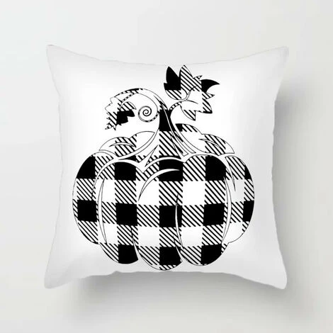 BF Citrouille Jeter Taie D'oreiller Buffalo Plaid Citrouille Taie D'oreiller 18 X 18 Pouces Lin Automne Taie D'oreiller Décorative 3 BF Citrouille Jeter Taie D'oreiller Buffalo Plaid Citrouille Taie D'oreiller 18 X 18 Pouces Lin Automne Taie D'oreiller Décorative – Image 3