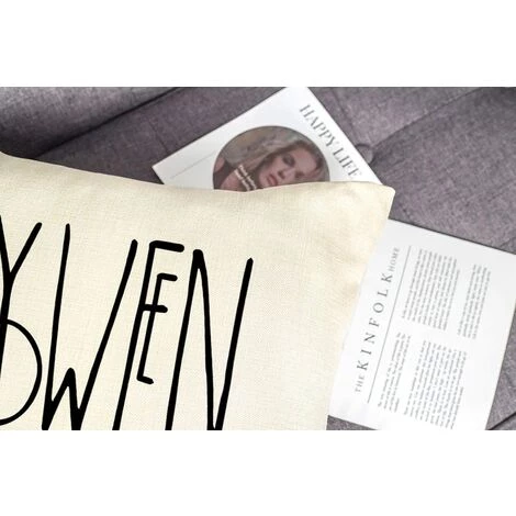 BF Housses De Coussin Décoratives D'Halloween 18 X 18 Ensemble De 4 Décorations De Ferme D'Halloween D'automne Housse De Coussin Extérieure 2 BF Housses De Coussin Décoratives D'Halloween 18 X 18 Ensemble De 4 Décorations De Ferme D'Halloween D'automne Housse De Coussin Extérieure – Image 2