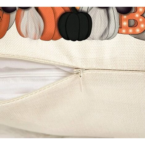 BF Housses De Coussin Décoratives D'Halloween 18 X 18 Ensemble De 4 Décorations De Ferme D'Halloween D'automne Housse De Coussin Extérieure 3 BF Housses De Coussin Décoratives D'Halloween 18 X 18 Ensemble De 4 Décorations De Ferme D'Halloween D'automne Housse De Coussin Extérieure – Image 3