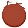 RETRO Galette De Chaise Ronde En Polyester - Terracota
