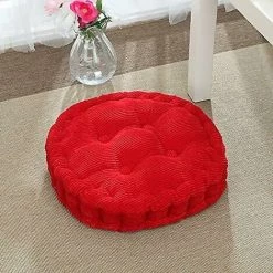 Cisea Coussin De Chaise Rond Confortable Pour La Maison, La Cuisine, Le Jardin, La Salle à Manger, Le Bureau, 40*40cm Rouge -France Coussin et housse de coussin Soldes Boutique 66352256 4