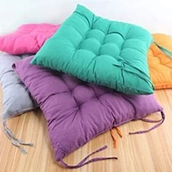 Coussins De Chaises Carrés 40x40cm Coussins De Siège Décoration Maison Coussin Mat Matelassée,Confortable Et Coloré - Idéal Pour Intérieur Et Extérieur (Orange), -Adélala -France Coussin et housse de coussin Soldes Boutique 66379075 3