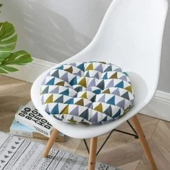 Coussin De Chaise Imprimé Doux Classe Bureau Galette De Chaise 40x40cm Rond-Triangle Multicolore, -Adélala -France Coussin et housse de coussin Soldes Boutique 66381958 3