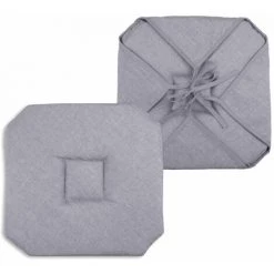 HOMEMAISON Galette De Chaise Unie Gris 40 X 40 Cm - Gris