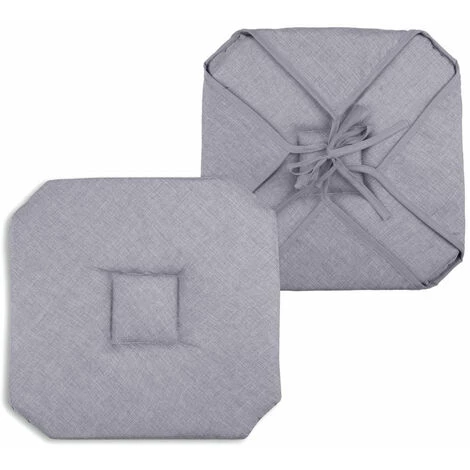 HOMEMAISON Galette De Chaise Unie Gris 40 X 40 Cm - Gris 1 HOMEMAISON Galette De Chaise Unie Gris 40 X 40 Cm - Gris