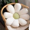 MODOU 60 Cm Fleur Oreiller De Sol Coussin En Forme De Fleur Mignon Coussin Tournesol Coussin De Chaise Coussin Surdimensionné Pour La Décoration Intérieure Enfants Filles Femmes Cadeaux (Marguerites Blanches Et Vertes, 60 X 60 Cm)