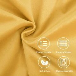 OCXIN Lot De 2 Coussins En Velours à Pompons, Housses De Coussin Unies, Housses De Coussin Déco, Taies D'oreiller, Coussins D'assise, Coussins De Canapé Pour Canapé, Chambre, Bureau, Voiture, 30 X 50 Cm, Jaune -France Coussin et housse de coussin Soldes Boutique 66860016 3