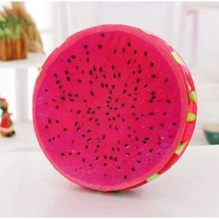 OCXIN Coussins De Siège Coussins De Chaise En Peluche De Fruits 3D Intérieur Extérieur Jardin Patio Cuisine Chaises De Bureau Coussin Rond Lot De 4 (38 * 7 Cm) Fruit Du Dragon