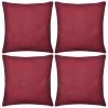 LES TENDANCES Housses De Coussin 4 Pcs Coton Bordeaux 40x40 Cm