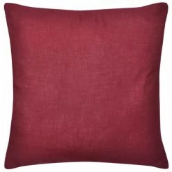 LES TENDANCES Housses De Coussin 4 Pcs Coton Bordeaux 40x40 Cm -France Coussin et housse de coussin Soldes Boutique 66884147 3