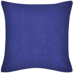 LES TENDANCES Housses De Coussin Coton 4 Pcs Bleu 40x40 Cm -France Coussin et housse de coussin Soldes Boutique 66884155 3