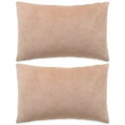 LES TENDANCES Jeu De Coussin 2 Pcs Velours 40 X 60 Cm Beige