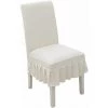 FLETéçA Housses De Chaise 2 Pièces, Housses De Chaise De Protection Classiques élastiques, Housses De Chaise Extensibles, Housses De Chaise, Pour La Maison, La Salle à Manger, Le Bouquet De Mariage, L'hôtel (blanche)