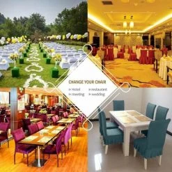 FLETéçA Housses De Chaise 2 Pièces, Housses De Chaise De Protection Classiques élastiques, Housses De Chaise Extensibles, Housses De Chaise, Pour La Maison, La Salle à Manger, Le Bouquet De Mariage, L'hôtel (blanche) -France Coussin et housse de coussin Soldes Boutique 66971280 5