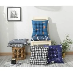 KAEJYIUT Lot De 4 Coussins De Siège Rembourrés Pour Chaises De Jardin, De Terrasse, De Cuisine Et De Bureau Violet 40*40cm -France Coussin et housse de coussin Soldes Boutique 66996929 5
