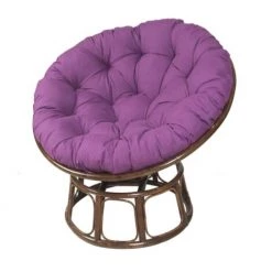 YIDOMDE Coussins De Chaise Extérieure Coussin De Siège Rembourré Siège Balançoire Hamac Balançoire Ronde Siège Chaise Oiseau Coussin De Siège Matelas Suspendu Coussin Rond Suspendu Pour La Maison-Violet 60*60CM