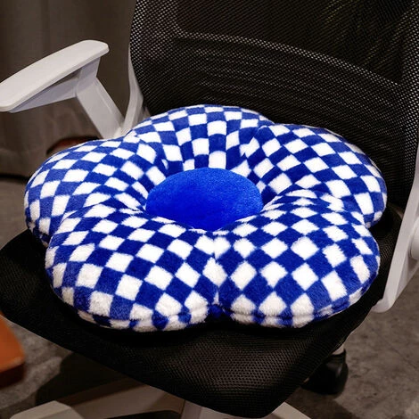 WIAN Plaid Fleur Coussin Bleu Grille Diamètre Environ 48 Cm Chaise De Bureau Coussin Salon Canapé Dos Coussin Tête De Lit Oreiller Baie Vitrée Taille Dos Coussin 2 WIAN Plaid Fleur Coussin Bleu Grille Diamètre Environ 48 Cm Chaise De Bureau Coussin Salon Canapé Dos Coussin Tête De Lit Oreiller Baie Vitrée Taille Dos Coussin – Image 2