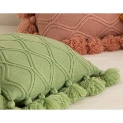 WIAN Avocat Vert 45*45 Cm Ondulé Frange Tricoté Oreiller Voiture Canapé Chaise Coussin Maison Doux Accessoires -France Coussin et housse de coussin Soldes Boutique 67314789 4