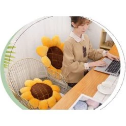 WIAN Tournesol 50 Cm Oreiller Fleur Bureau Siège Coussin Dortoir Chaise Arrière Baie Vitrée Tatami Mat -France Coussin et housse de coussin Soldes Boutique 67314936 5