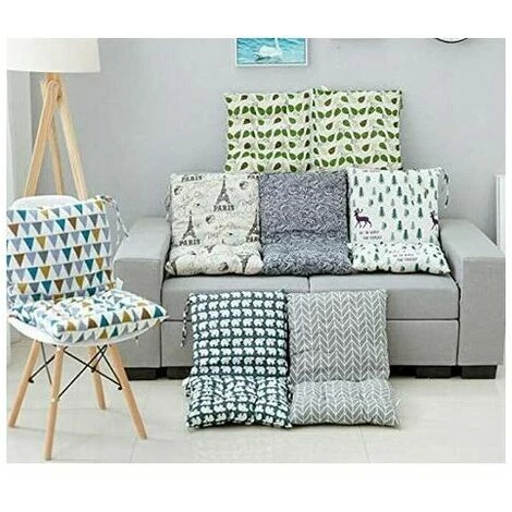 TANèTUE Lot De 1 Coussin De Chaise Avec Dossier Coussins De Siège De Chaise Salle à Manger - Pas De Chaise 40cm*40cm 5 TANèTUE Lot De 1 Coussin De Chaise Avec Dossier Coussins De Siège De Chaise Salle à Manger - Pas De Chaise 40cm*40cm – Image 5