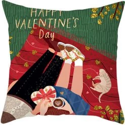 THSINDE Taies D'oreiller Saint Valentin 45,7 X 45,7 Cm, Lot De 4 Taies D'oreiller Taie D'oreiller (C) -France Coussin et housse de coussin Soldes Boutique 67503712 3