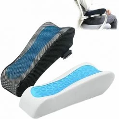 Cisea 2 Pièces Coussins D'accoudoir Pour Chaise De Bureau Et De Jeu - Coussin Avec Gel Refroidissant - Mousse à Mémoire De Forme - Pour Soulager Les Coudes