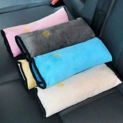 DONTODENT Coussin De Ceinture De Sécurité Pour Voiture, Idéal Comme Oreiller De Soutien De La Tête, Coussin D'épaule Pour Ceinture De Sécurité Pour Enfant Gris - Rose Beige -France Coussin et housse de coussin Soldes Boutique 67659240 5