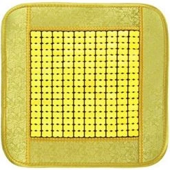 ENLENK Coussin D'Assise Rembourré Vin Rouge Galette De Siège Coussin De Chaise, Galette De Chaise, Bambou + Coton 45x45 Cm,Yellow