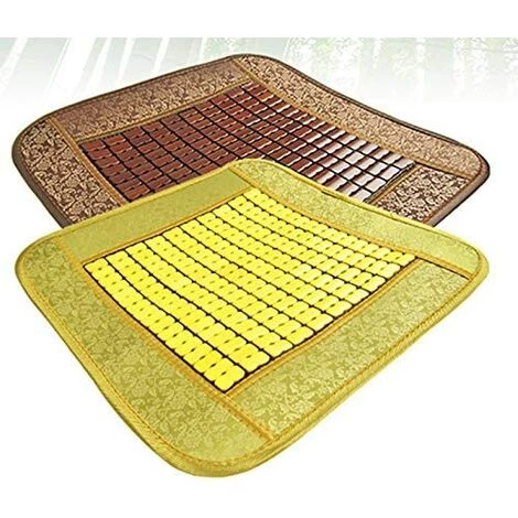 ENLENK Coussin D'Assise Rembourré Vin Rouge Galette De Siège Coussin De Chaise, Galette De Chaise, Bambou + Coton 45x45 Cm,Yellow 2 ENLENK Coussin D'Assise Rembourré Vin Rouge Galette De Siège Coussin De Chaise, Galette De Chaise, Bambou + Coton 45x45 Cm,Yellow – Image 2