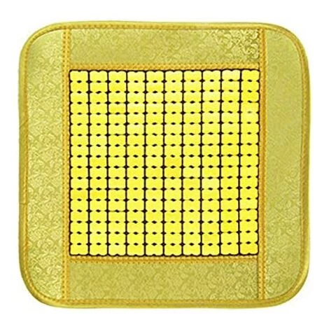 ENLENK Coussin D'Assise Rembourré Vin Rouge Galette De Siège Coussin De Chaise, Galette De Chaise, Bambou + Coton 45x45 Cm,Yellow 4 ENLENK Coussin D'Assise Rembourré Vin Rouge Galette De Siège Coussin De Chaise, Galette De Chaise, Bambou + Coton 45x45 Cm,Yellow – Image 4