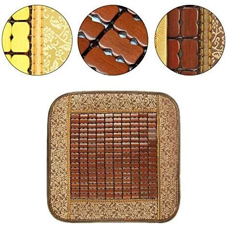 ENLENK Coussin D'Assise Rembourré Vin Rouge Galette De Siège Coussin De Chaise, Galette De Chaise, Bambou + Coton 45x45 Cm,Yellow 5 ENLENK Coussin D'Assise Rembourré Vin Rouge Galette De Siège Coussin De Chaise, Galette De Chaise, Bambou + Coton 45x45 Cm,Yellow – Image 5