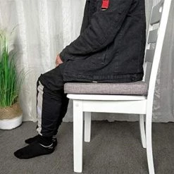 ENLENK Coussins D'assise Coussin Carré En Coton Et Lin De Couleur Unie Coussin De Chaise Antidérapant Coussin Lounge Pour Assise Épaissir Coussin De Sol Tatami Doux Coussins Pour Maison 40 * 40 CM，Vin Rouge -France Coussin et housse de coussin Soldes Boutique 67681199 3