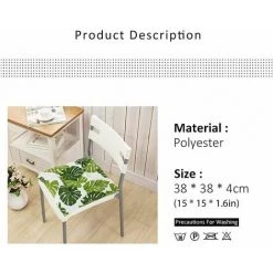 LLOVE Ensemble De 4 Coussins De Chaise à Manger, Chaises De Siège Avec Des Liens Confortable Assise Carrée Coussin De Siège Intérieur Intérieur Coussin Pour La Maison, Cuisine, Salle à Manger, Bureau 38 X 38cm (E) 8 LLOVE Ensemble De 4 Coussins De Chaise à Manger, Chaises De Siège Avec Des Liens Confortable Assise Carrée Coussin De Siège Intérieur Intérieur Coussin Pour La Maison, Cuisine, Salle à Manger, Bureau 38 X 38cm (E) -France Coussin et housse de coussin Soldes Boutique 67915267 4